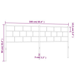 Tête de lit métal noir 160 cm