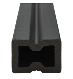 Panneaux de terrasse WPC avec accessoires 40m² 2,2m Anthracite