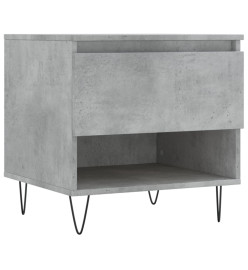 Table basse gris béton 50x46x50 cm bois d'ingénierie
