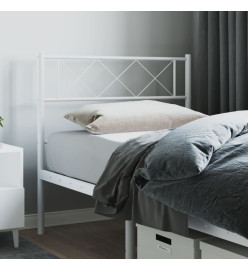 Tête de lit métal blanc 100 cm