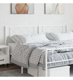 Tête de lit métal blanc 180 cm