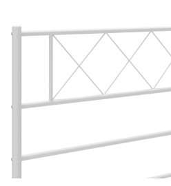 Tête de lit métal blanc 120 cm