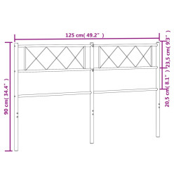 Tête de lit métal blanc 120 cm