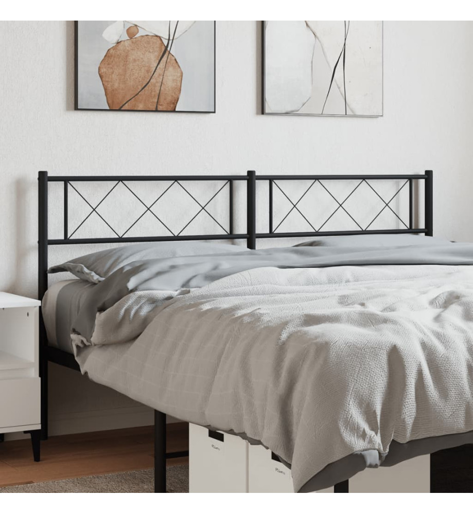 Tête de lit métal noir 120 cm Tête de lit métal noir 120 cm