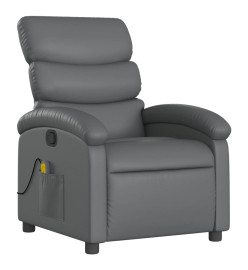 Fauteuil de massage inclinable Gris Similicuir