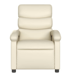 Fauteuil inclinable de massage Crème Similicuir