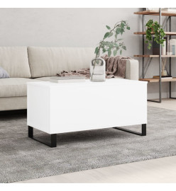 Table basse Blanc 90x44,5x45 cm Bois d'ingénierie