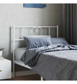 Tête de lit métal blanc 75 cm