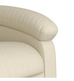 Fauteuil inclinable Crème Similicuir