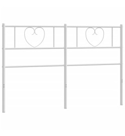 Tête de lit métal blanc 135 cm