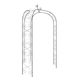 Arche de jardin Noir Ø180x255 cm Acier