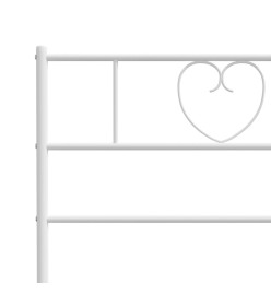 Tête de lit métal blanc 135 cm