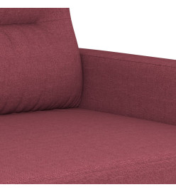 Canapé à 3 places Rouge bordeaux 180 cm Tissu