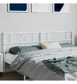 Tête de lit métal blanc 200 cm