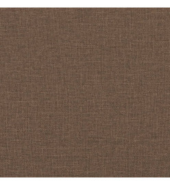 Canapé 2 places avec oreillers décoratifs marron 140 cm tissu