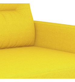 Canapé à 2 places Jaune clair 140 cm Tissu