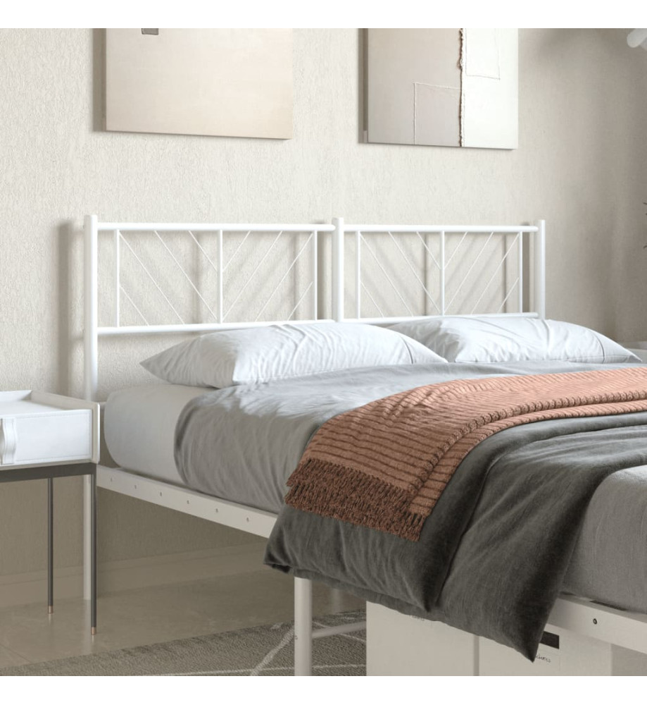Tête de lit métal blanc 120 cm Tête de lit métal blanc 120 cm