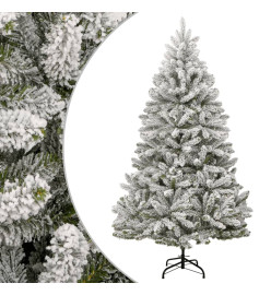 Sapin de Noël artificiel à charnières avec neige floquée 270 cm