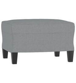 Fauteuil avec repose-pied Gris clair 60 cm Tissu