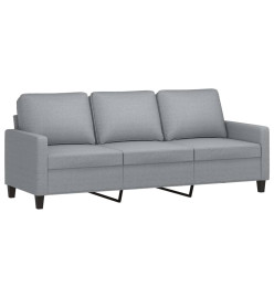 Ensemble de canapés 2 pcs avec coussins Gris clair Tissu