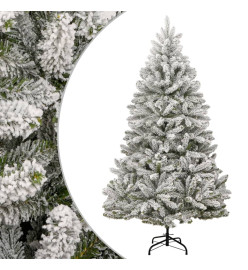 Sapin de Noël artificiel à charnières avec neige floquée 210 cm