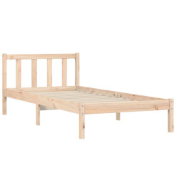 Cadre de lit 90x190 cm simple bois massif de pin