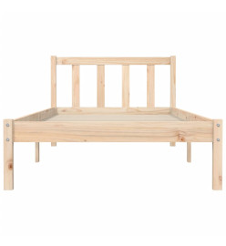 Cadre de lit 90x190 cm simple bois massif de pin