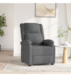 Fauteuil inclinable électrique Gris foncé Tissu