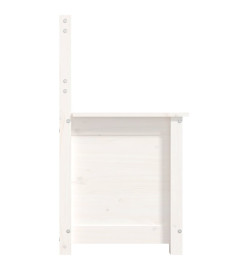 Banc Blanc 80x41x77 cm Bois de pin massif