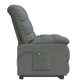 Fauteuil inclinable électrique Gris foncé Tissu