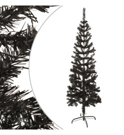 Sapin de Noël étroit Noir 150 cm