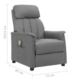 Fauteuil de massage Gris Similicuir