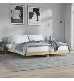 Cadre de lit chêne sonoma 160x200 cm bois d'ingénierie