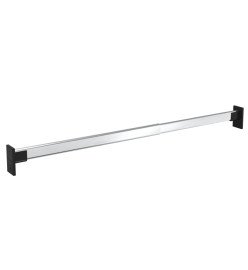 Rails de garde-robe télescopiques 2 pcs Argenté 58-100 cm