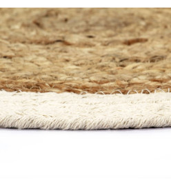 Napperons 6 pcs Naturel Plain 38 cm Rond Jute et coton