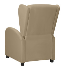 Fauteuil inclinable électrique à oreilles Cappuccino Similicuir