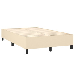 Lit à sommier tapissier avec matelas Crème 120x200 cm Tissu
