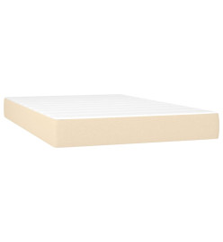 Lit à sommier tapissier avec matelas Crème 120x200 cm Tissu