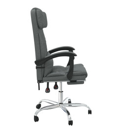 Fauteuil de massage inclinable de bureau Gris foncé Tissu