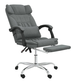 Fauteuil de massage inclinable de bureau Gris foncé Tissu