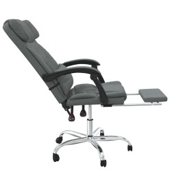 Fauteuil de massage inclinable de bureau Gris foncé Tissu