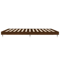 Cadre de lit chêne marron 150x200 cm bois d'ingénierie