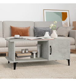Table basse Gris béton 90x50x40 cm Bois d'ingénierie