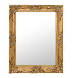 Miroir mural style baroque 50x60 cm Doré