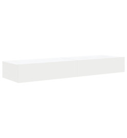 Meubles TV avec éclairage LED 2 pcs blanc 60x35x15,5 cm