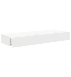 Meubles TV avec éclairage LED 2 pcs blanc 60x35x15,5 cm