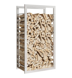 Portant de bois de chauffage 50x28x94 cm acier inoxydable