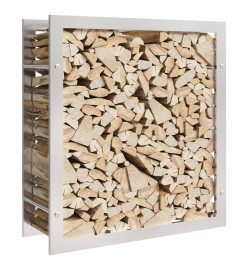 Portant de bois de chauffage 80x28x86 cm acier inoxydable