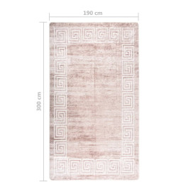 Tapis lavable antidérapant 190x300 cm Beige