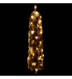 Sapin de Noël artificiel pré-éclairé avec 30 LED/neige floquée